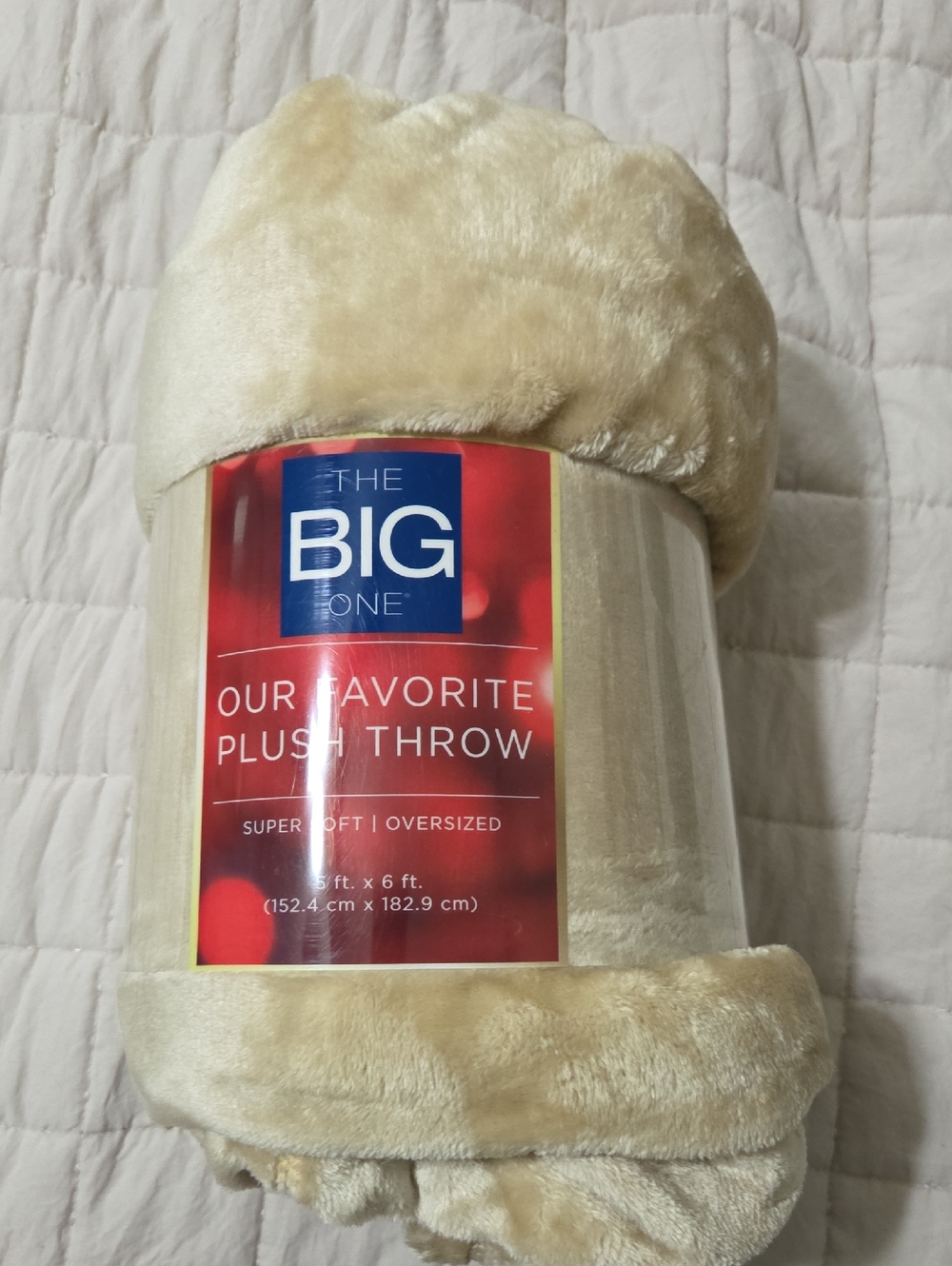 The Big One Plush Throw - Light Cream